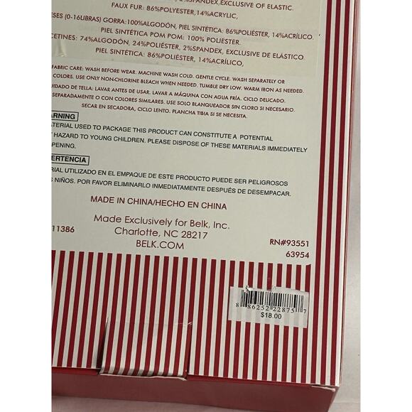 Nursery Rhymes Newborn Santa Hat Socks Set 0-6 Months 0-16 Lbs Christmas Tree - Picture 2 of 9